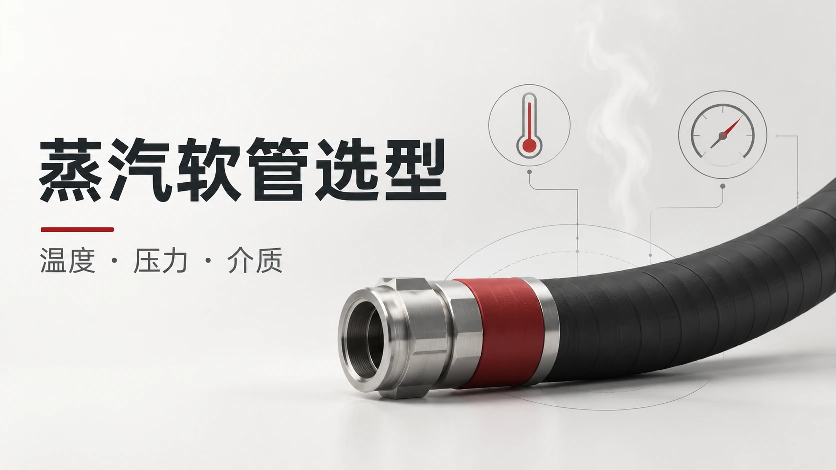 ALFAGOMMA 蒸汽软管选型:温度、压力和介质怎么核对