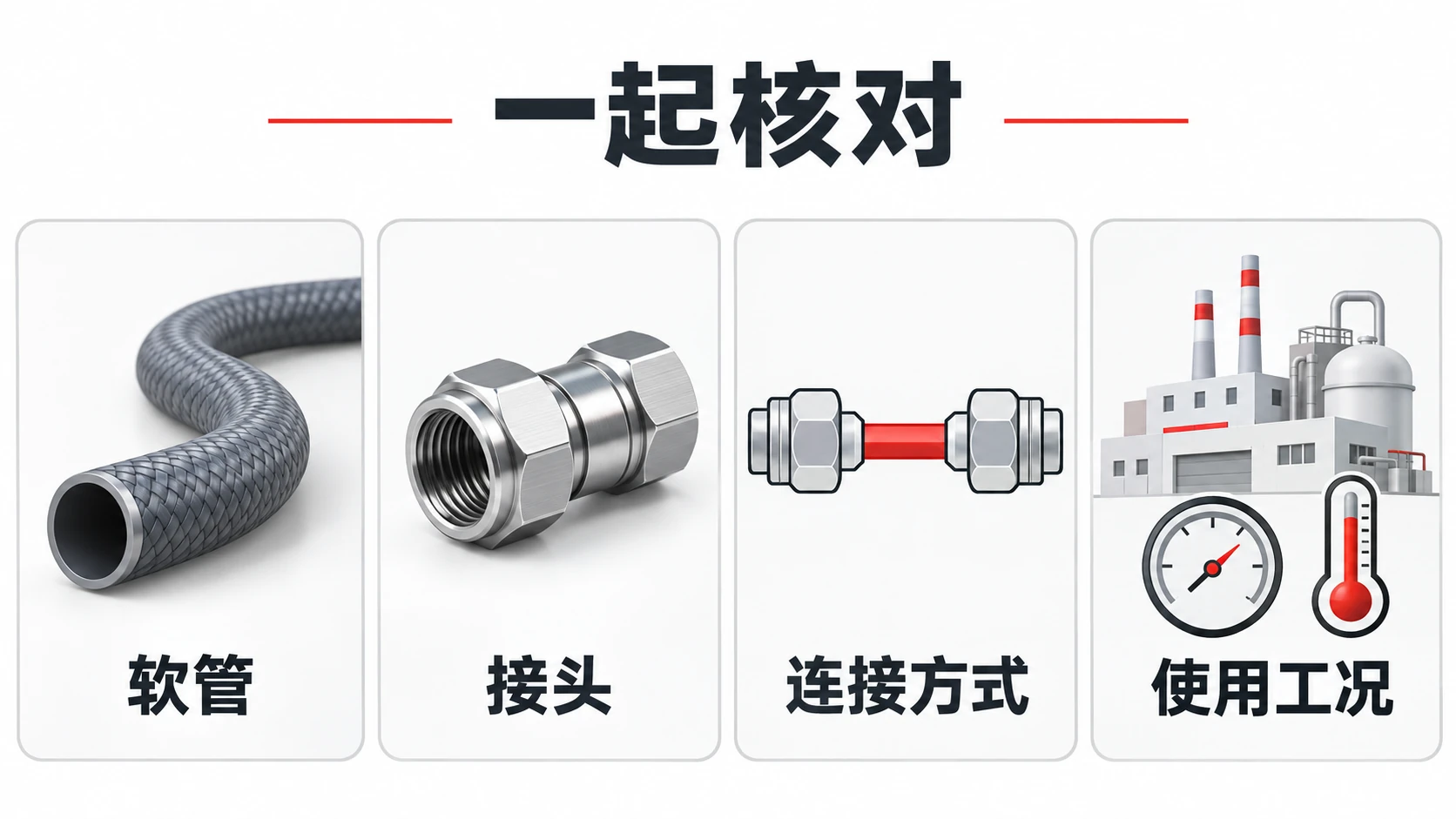 蒸汽软管总成选型需要核对软管、接头、连接方式和使用工况