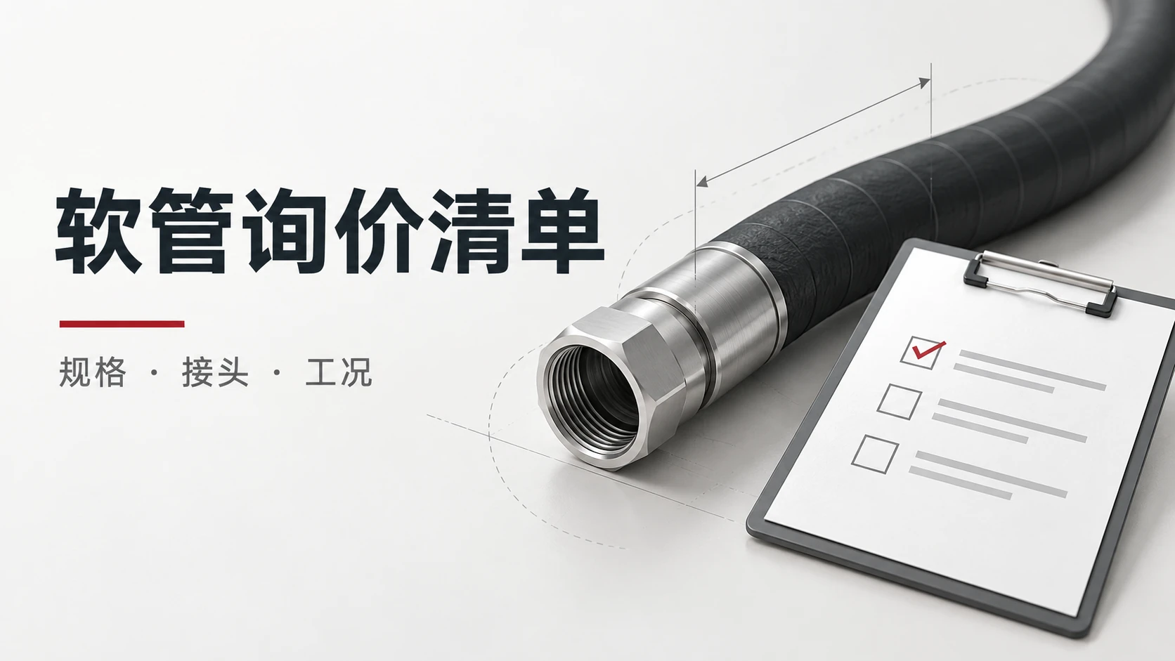 软管询价需要提供什么?口径、长度、接头和工况资料清单