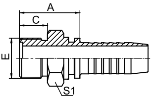 公制外螺纹平面O形圈密封  10311-XX-XX