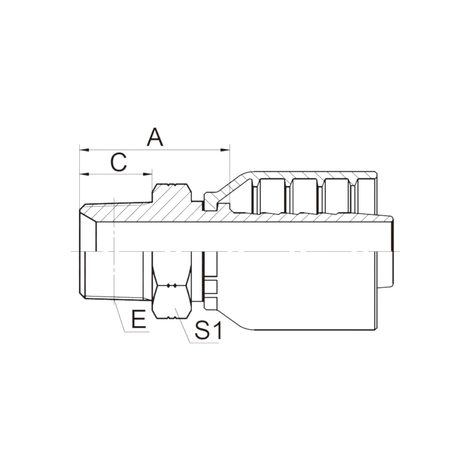 15611Y-SP  布锥外螺纹