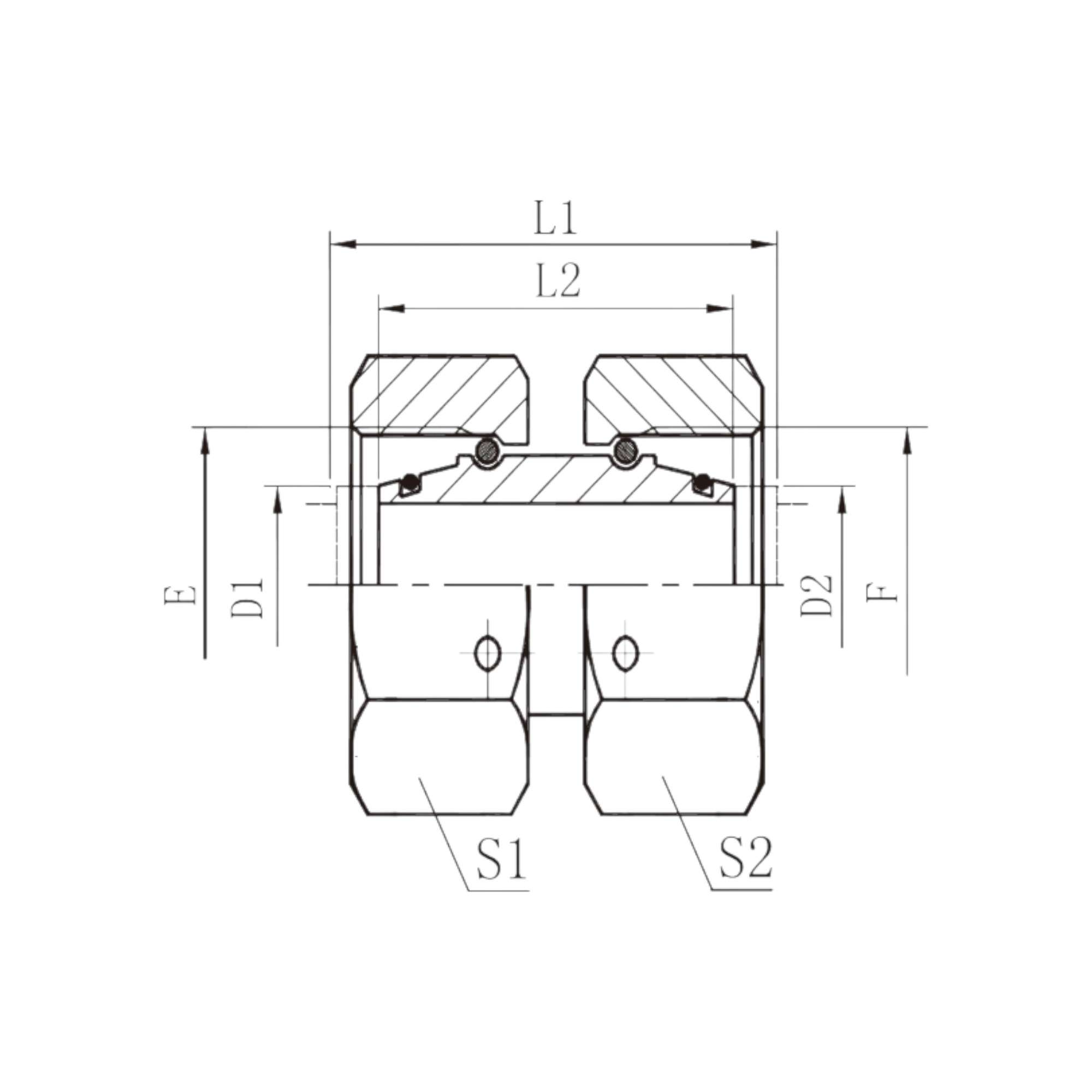 内螺纹直通接头 3C-3D