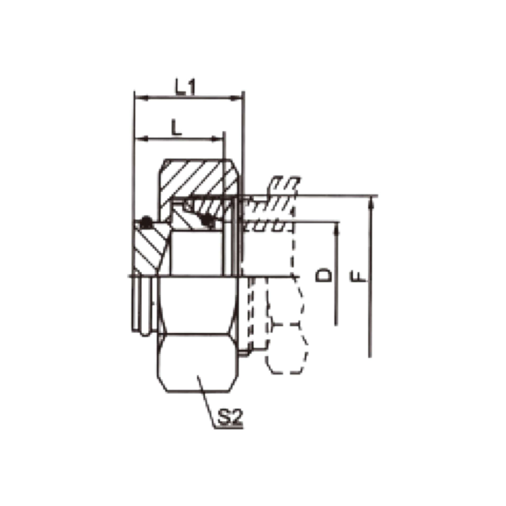 公制内螺纹24°锥 堵头 9C-9D