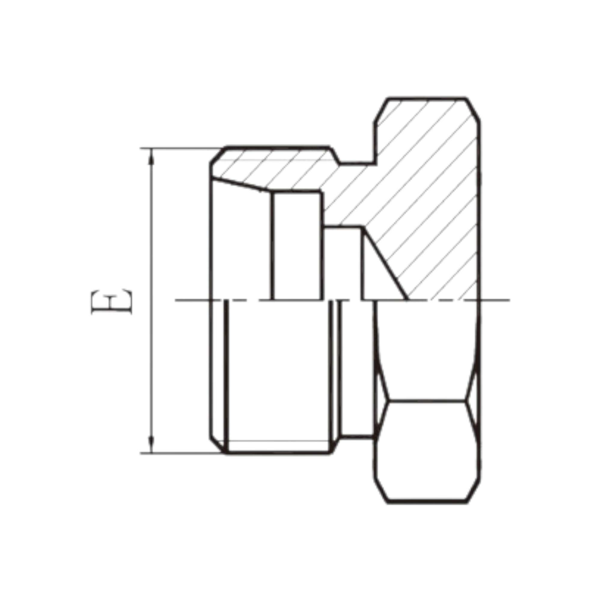 公制外螺纹24°锥 堵头 4C-4D