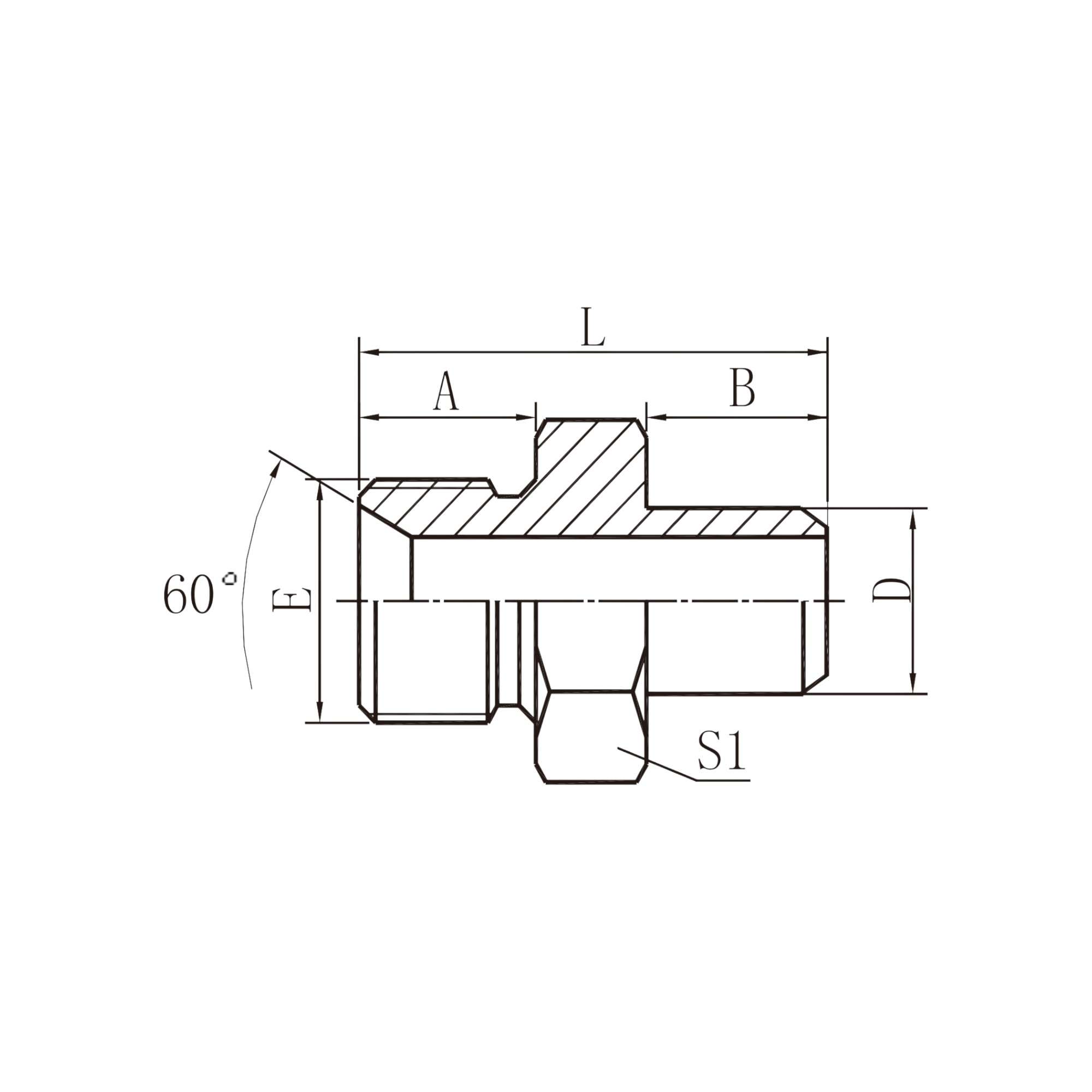 英管外螺纹60°内锥/焊接管  1BW
