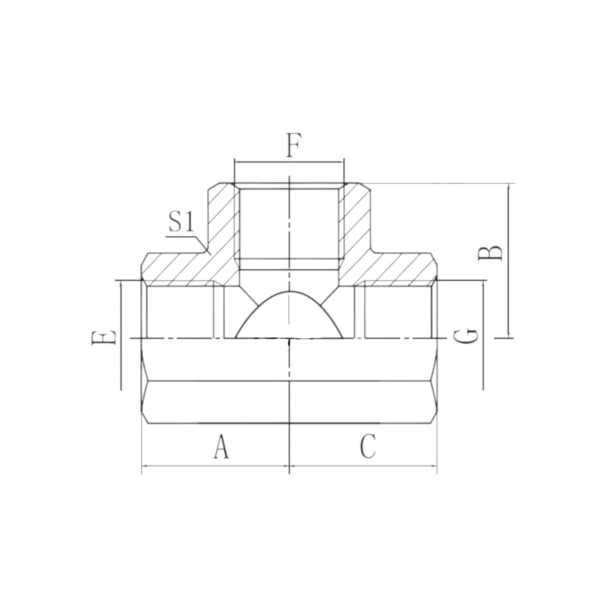 英管内螺纹三通  GB-PK