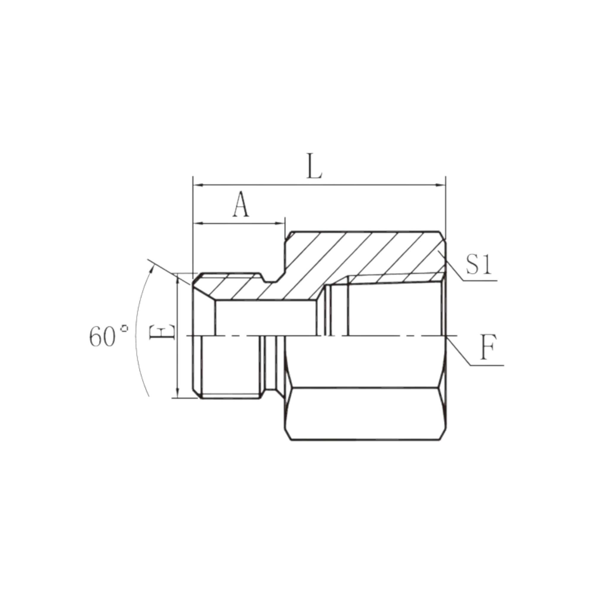 英管外螺纹60°内锥或六角端面用组合垫密封/美制布锥管内螺纹 5BN