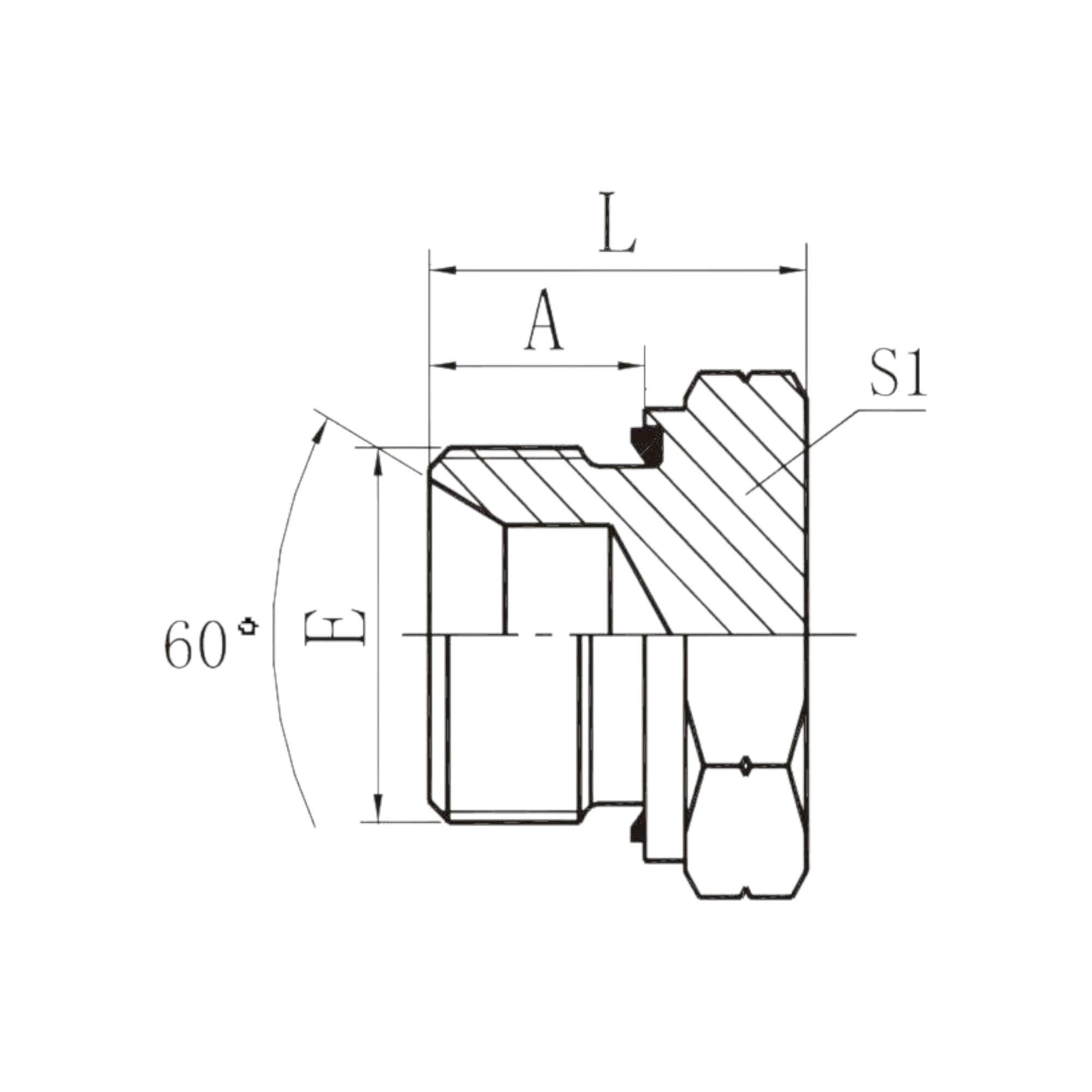 英管外螺纹胶垫密封堵头 4B-WD
