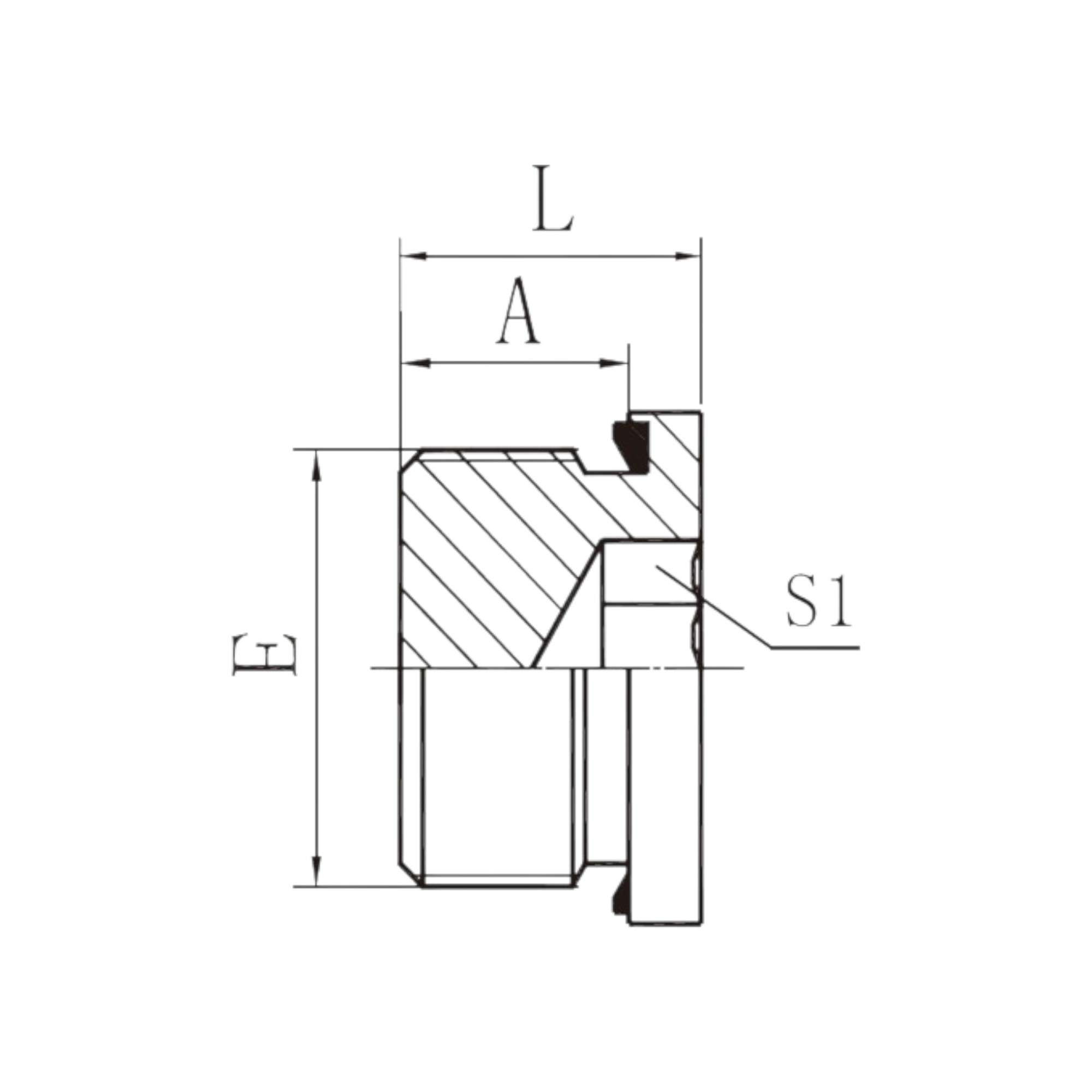 管外螺纹胶垫密封内六角堵头 4BN-WD