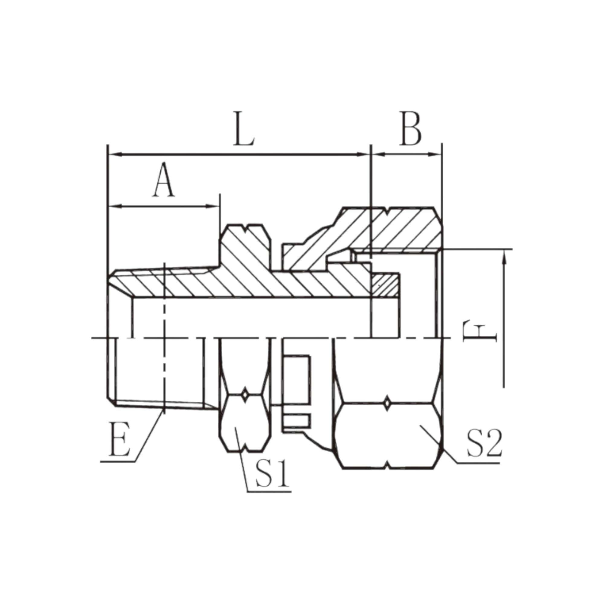 英锥管外螺纹/英管内螺纹60°外锥 2TB-SP