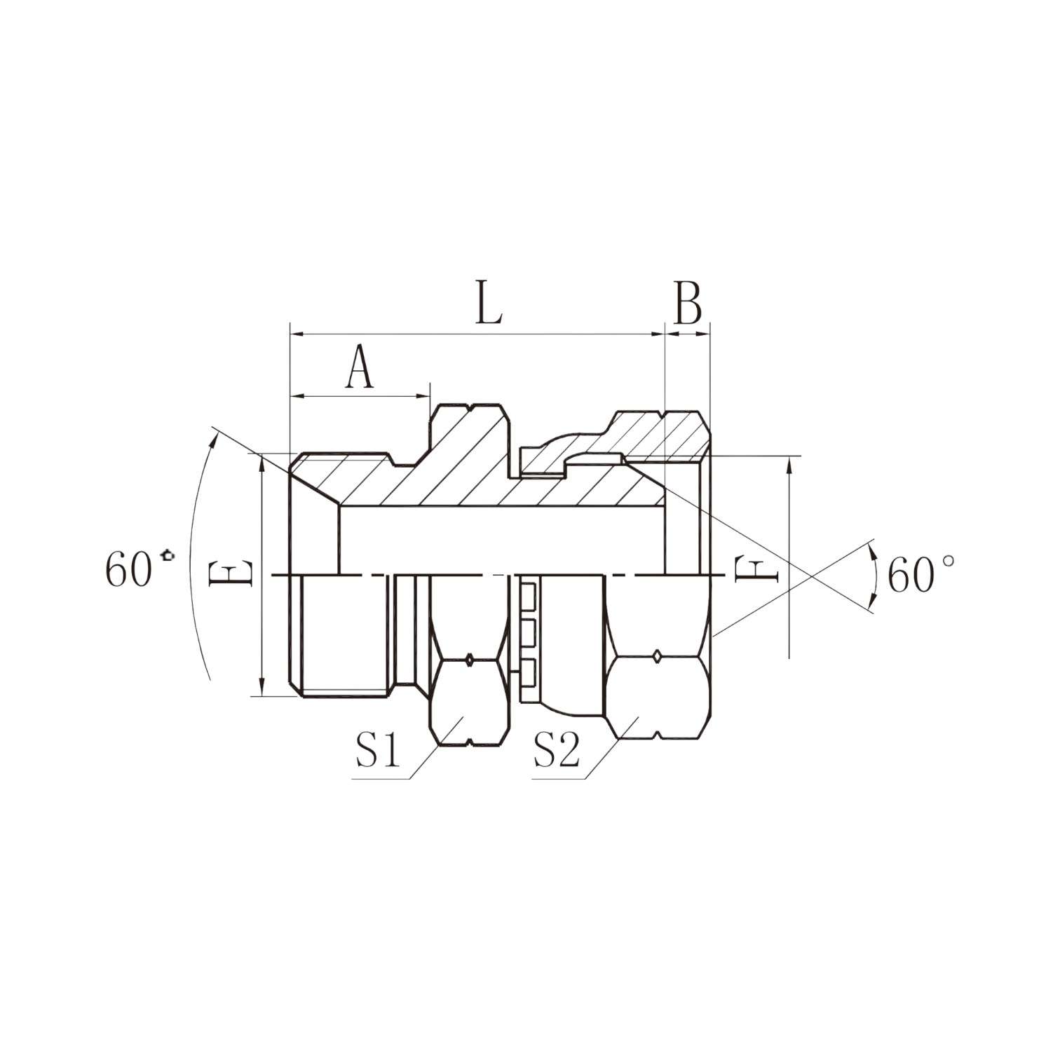 英管螺纹60°内锥/英管内螺纹表接头  2B-G