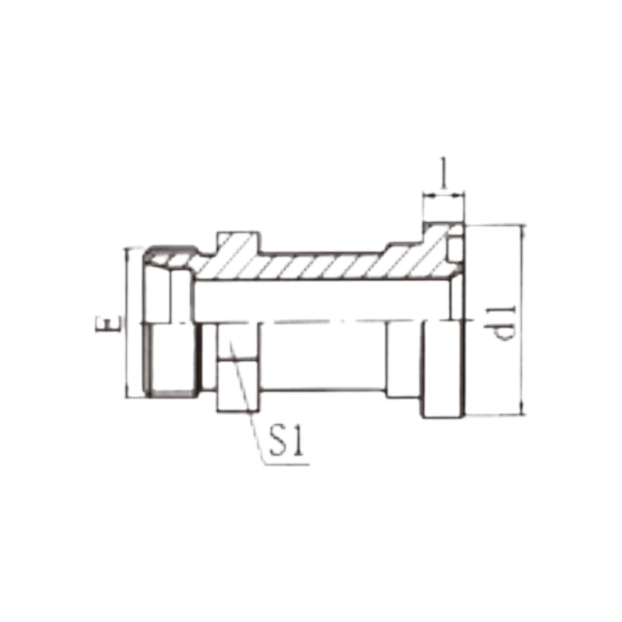 1DFS  公制螺纹卡套式/重系列法兰ISO6161-2