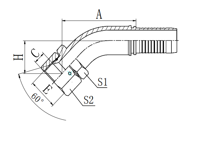 45°日本英管内螺纹60°内锥面 29641-XX-XX