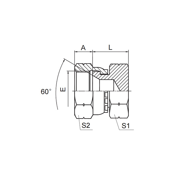 日本英管内螺纹60°内锥堵头  9S